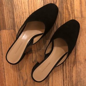 Banana republic black mules, size 8
